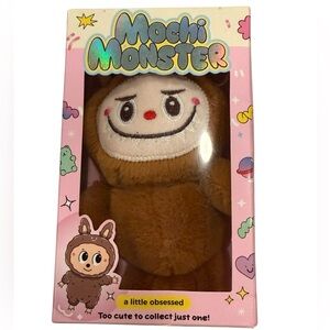 Mochi Monster Brown Plush Toy - Cute Kids Soft Doll Easter NIB